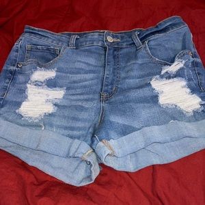 Aeropostale high rise midi Jean shorts